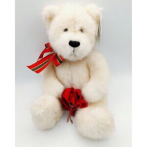 Gund Christmas Teddy Bear Plush w/ Jewelry Bag Stuffed Animal Make A Wish 15"